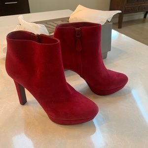 Alexander McQueen Bootie Velour Cherry - 37.5